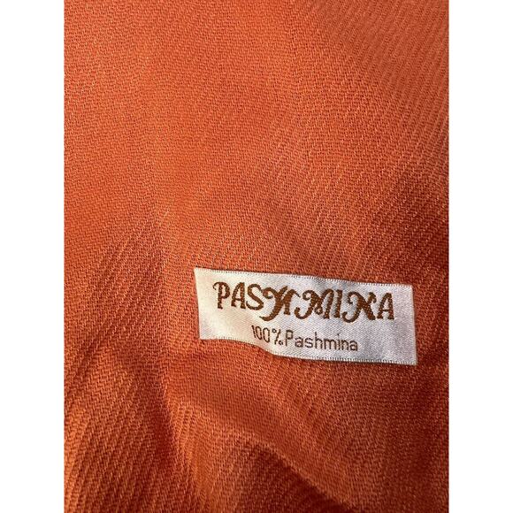 Pashmina Scarf Wrap Pink Cashmere Wool Fringe 26" x 69" Rectangle Night Out NEW - Picture 2 of 5